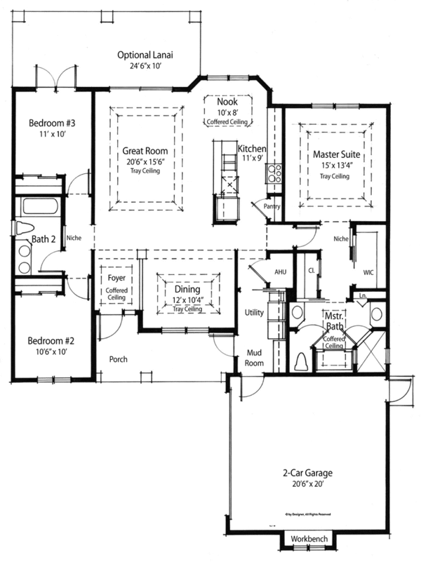 Home Plan - Mediterranean Floor Plan - Main Floor Plan #938-42