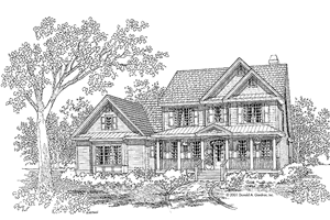 Country Exterior - Front Elevation Plan #929-599