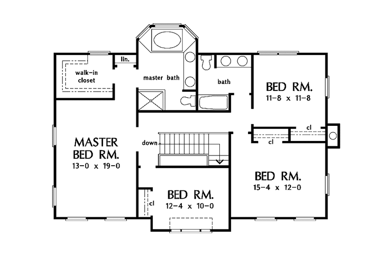 Dream House Plan - Floor Plan - Upper Floor for Country House Plan #929-482 - 4 bed, 2.5 bath