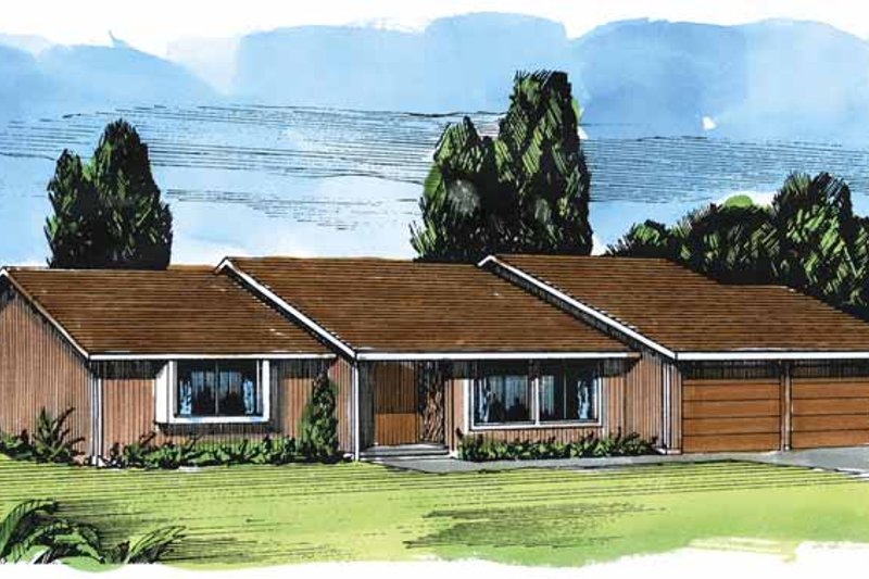 House Blueprint - Contemporary Exterior - Front Elevation Plan #320-779