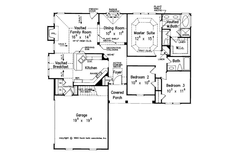 Home Plan - Floor Plan - Main Floor for Country House Plan #927-658 - 3 bed, 2 bath
