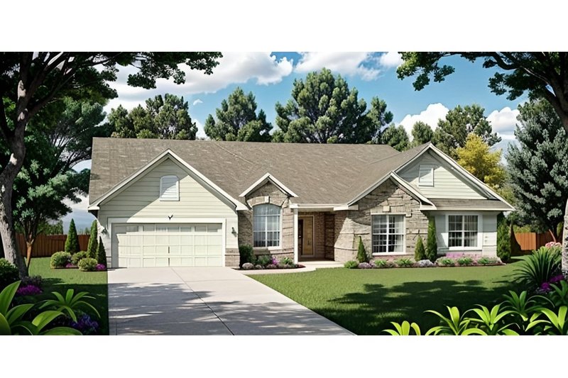 Ranch Style House Plan - 3 Beds 2 Baths 1504 Sq/Ft Plan #58-190