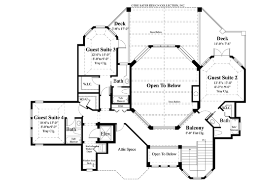 Floor Plan - Upper Floor for Country House Plan #930-472 - 5 bed, 5 bath
