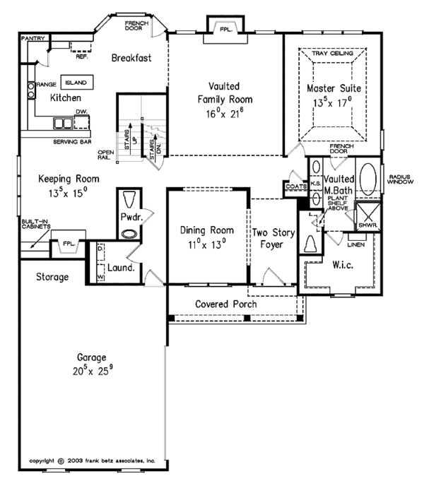 House Plan Design - Colonial Floor Plan - Main Floor Plan #927-900