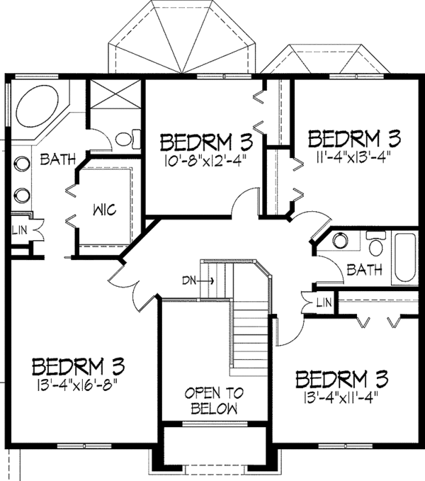 Home Plan - European Floor Plan - Upper Floor Plan #51-922
