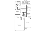 European Style House Plan - 3 Beds 2 Baths 1287 Sq/Ft Plan #424-298 