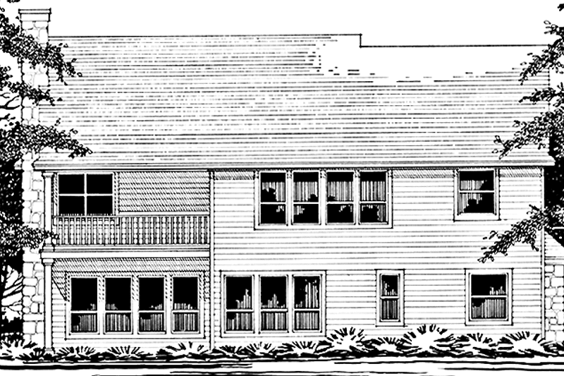Dream House Plan - Exterior - Rear Elevation for Country House Plan #472-341 - 5 bed, 3 bath