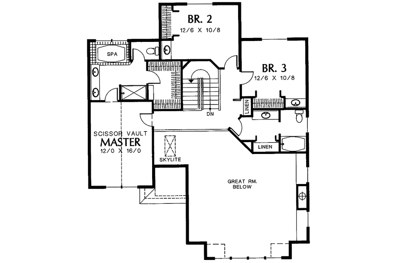 Architectural House Design - Floor Plan - Upper Floor for Contemporary House Plan #48-731 - 3 bed, 2.5 bath