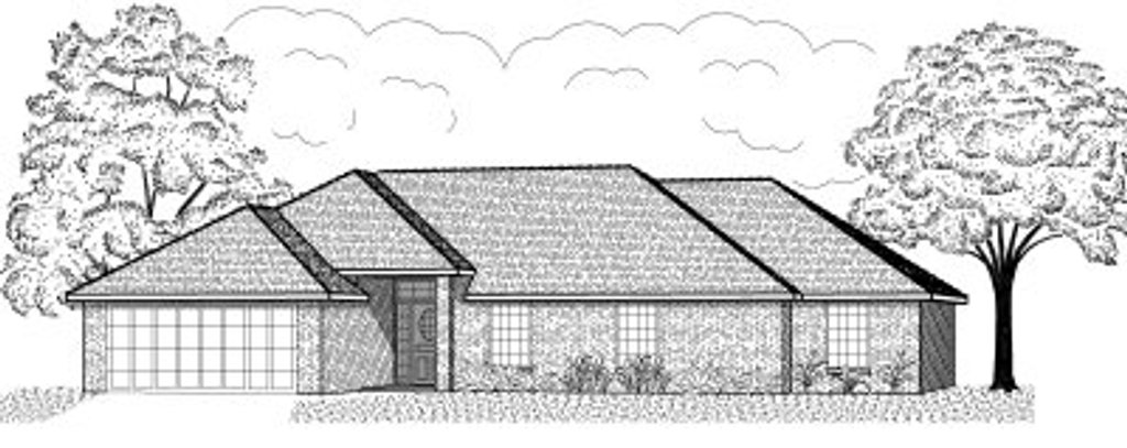 Exterior - Front Elevation 2 for Traditional House Plan #65-369 - 3 bed, 2 bath