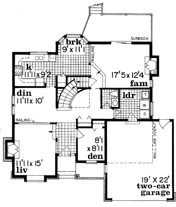 Dream House Plan - Prairie Floor Plan - Main Floor Plan #47-1030