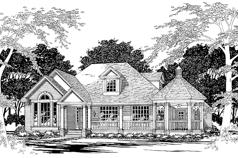 Architectural House Design - Victorian Exterior - Front Elevation Plan #472-77