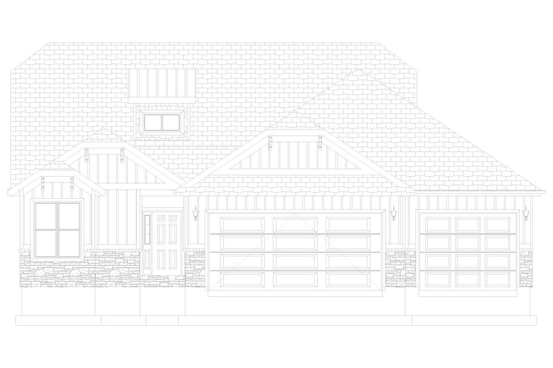 House Plan Design - Exterior - Other Elevation 2 for Craftsman House Plan #1060-50 - 4 bed, 3 bath