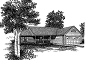 Country Style House Plan - 3 Beds 2 Baths 1205 Sq/Ft Plan #30-222 