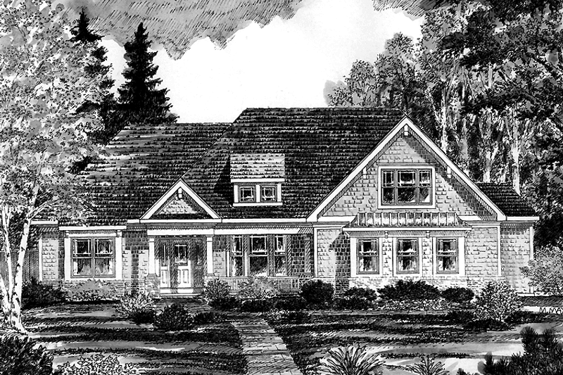 Architectural House Design - Craftsman Exterior - Front Elevation Plan #316-271