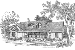 Country Exterior - Front Elevation Plan #929-205