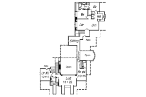 Floor Plan - Upper Floor for Traditional House Plan #329-327 - 6 bed, 5.5 bath