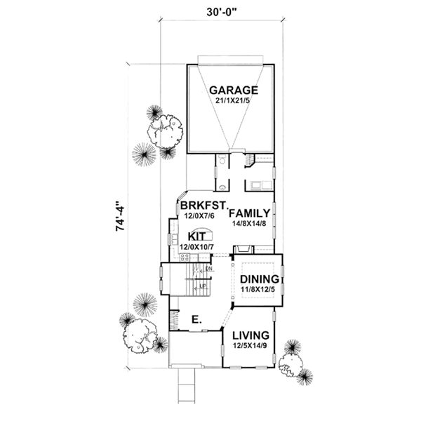 Southern Floor Plan - Main Floor Plan #50-134
