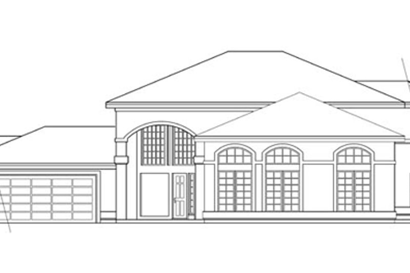 Home Plan - Exterior - Other Elevation 1 for Mediterranean House Plan #124-237 - 4 bed, 3.5 bath