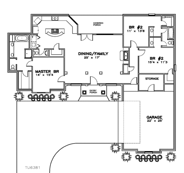 European Floor Plan - Main Floor Plan #8-163