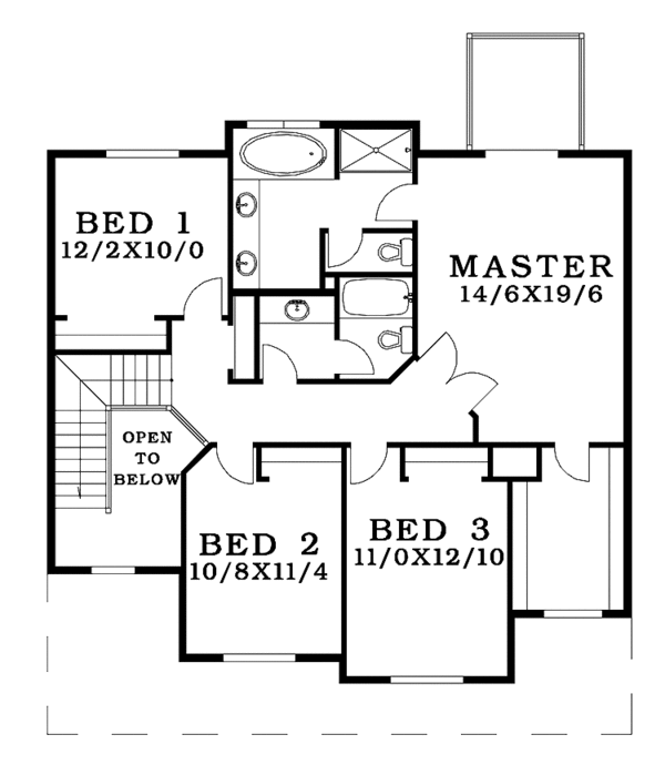 Home Plan - Craftsman Floor Plan - Upper Floor Plan #943-5