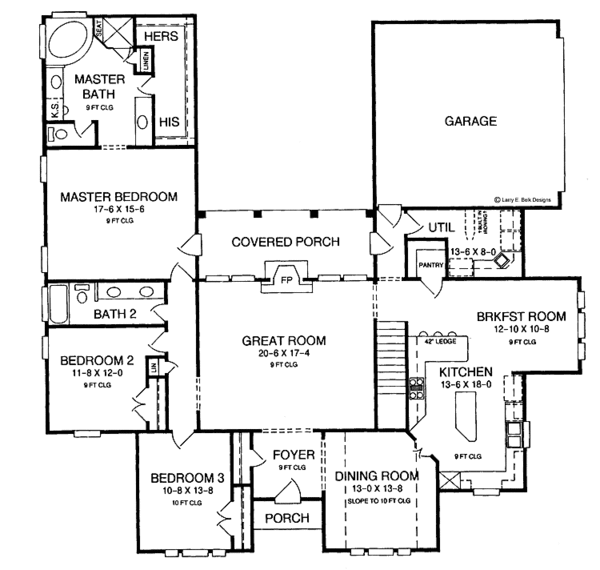 Dream House Plan - Country Floor Plan - Main Floor Plan #952-130