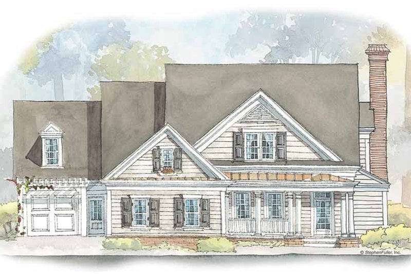 Architectural House Design - Country Exterior - Front Elevation Plan #429-431