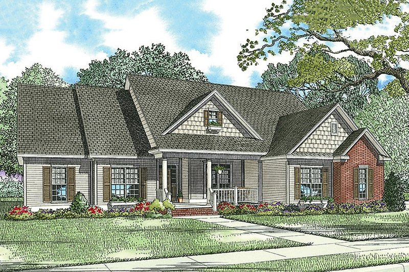 Home Plan - Country Exterior - Front Elevation Plan #17-2478