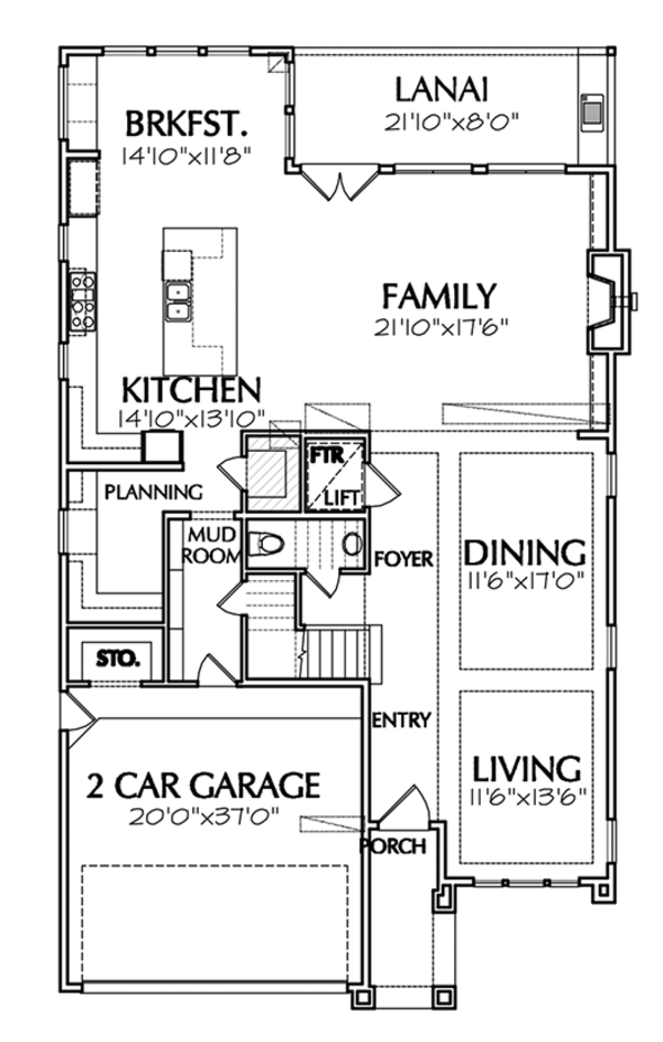 House Blueprint - Mediterranean Floor Plan - Main Floor Plan #1021-13