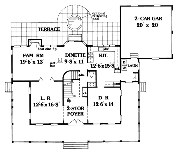 Dream House Plan - Victorian Floor Plan - Main Floor Plan #456-54