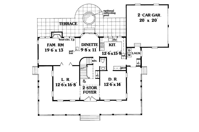 Home Plan - Floor Plan - Main Floor for Victorian House Plan #456-54 - 4 bed, 2.5 bath