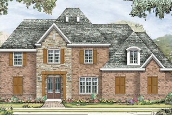 Exterior - Front Elevation for European House Plan #424-230 - 4 bed, 3.5 bath