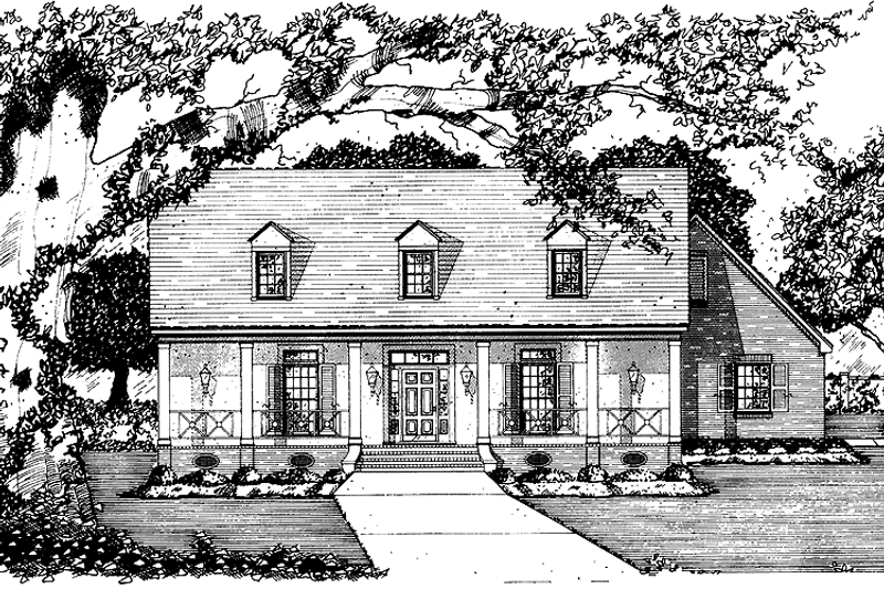Dream House Plan - Classical Exterior - Front Elevation Plan #36-599
