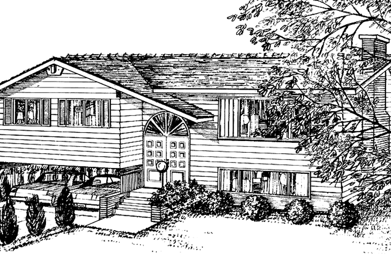 House Blueprint - Contemporary Exterior - Front Elevation Plan #47-954