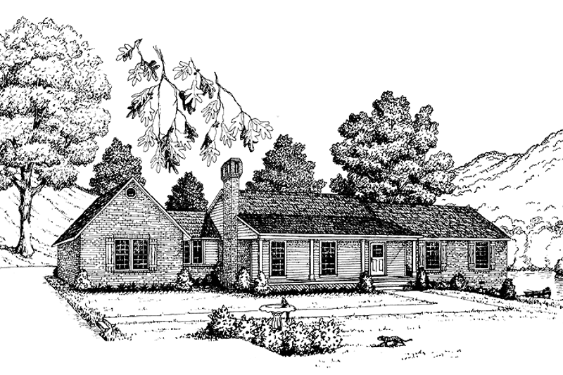 Architectural House Design - Country Exterior - Front Elevation Plan #36-536