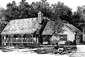 Country Exterior - Front Elevation Plan #10-241