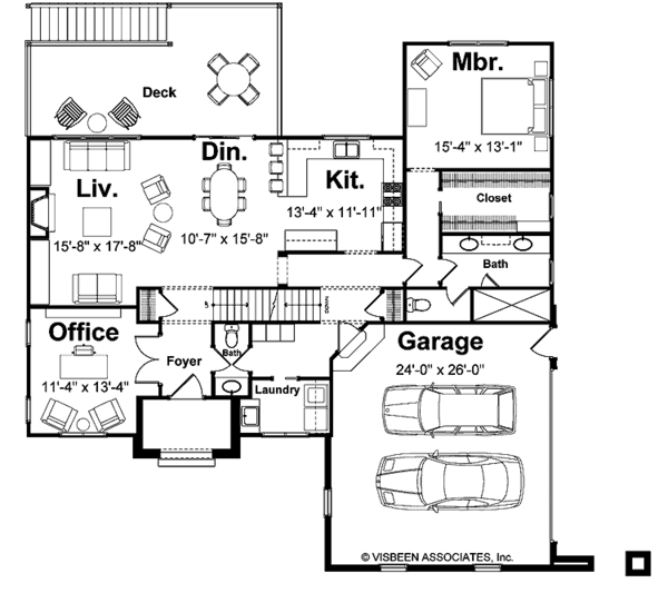 Home Plan - European Floor Plan - Main Floor Plan #928-89