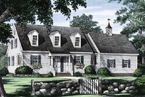 Colonial Exterior - Front Elevation Plan #137-180