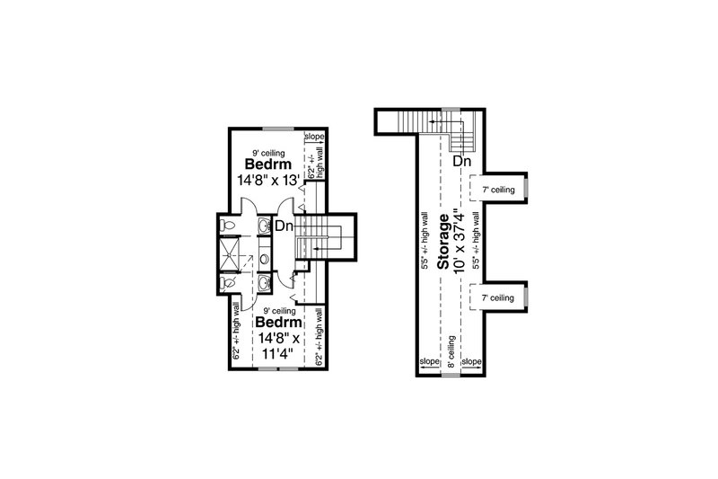 Architectural House Design - Floor Plan - Upper Floor for European House Plan #124-1057 - 4 bed, 3.5 bath
