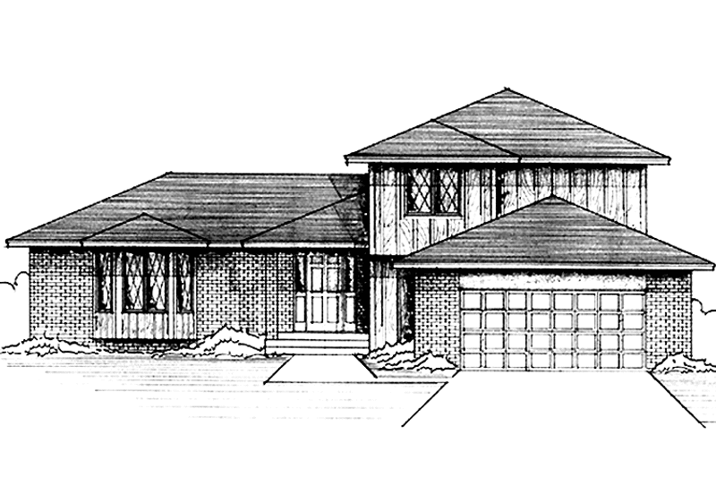 Home Plan - Exterior - Front Elevation 3 for European House Plan #51-820 - 3 bed, 3 bath