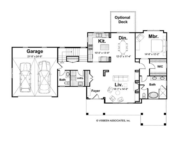 House Plan Design - Craftsman Floor Plan - Main Floor Plan #928-211