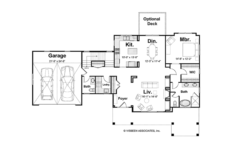 Dream House Plan - Floor Plan - Main Floor for Craftsman House Plan #928-211 - 3 bed, 2.5 bath