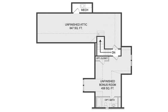Floor Plan - Other Floor for Craftsman House Plan #119-425 - 4 bed, 3.5 bath