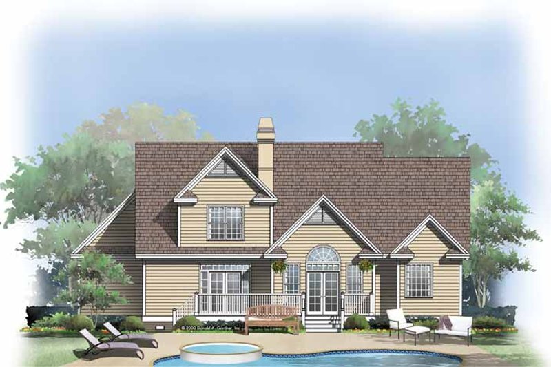 Home Plan - Exterior - Rear Elevation for Country House Plan #929-653 - 3 bed, 2.5 bath