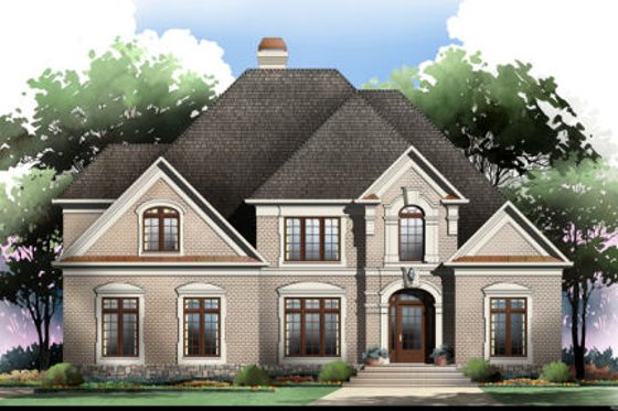 Exterior - Other Elevation 2 for European House Plan #119-130 - 4 bed, 3.5 bath