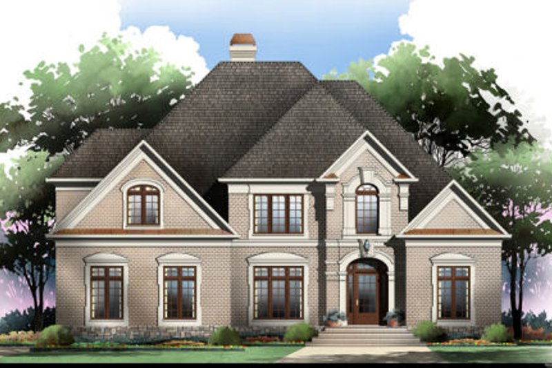 Home Plan - Exterior - Other Elevation 2 for European House Plan #119-130 - 4 bed, 3.5 bath