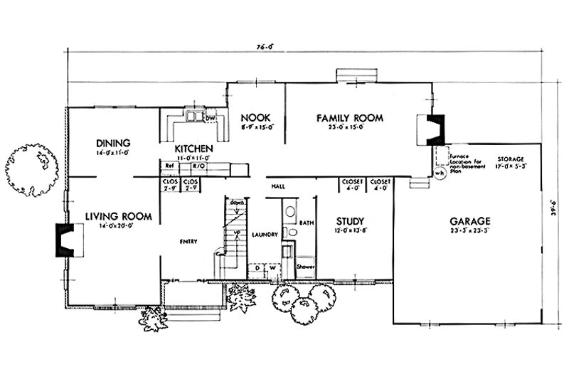 Dream House Plan - Floor Plan - Main Floor for Colonial House Plan #320-1272 - 4 bed, 3 bath