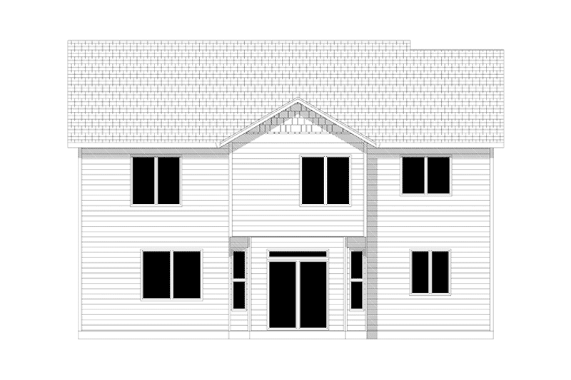 Home Plan - Exterior - Rear Elevation for Craftsman House Plan #943-5 - 4 bed, 2.5 bath