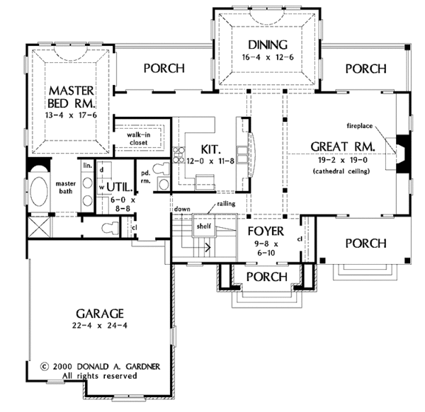 House Plan Design - Country Floor Plan - Main Floor Plan #929-569