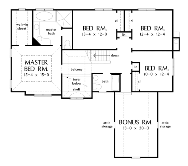 Dream House Plan - Country Floor Plan - Upper Floor Plan #929-435