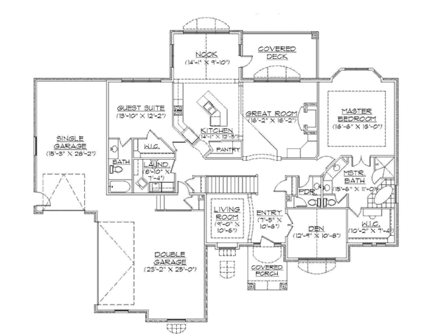 Home Plan - European Floor Plan - Main Floor Plan #945-124